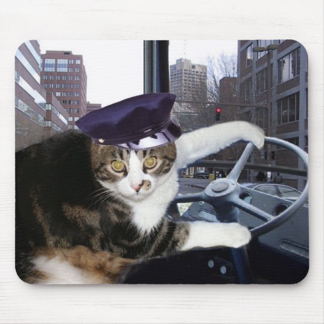 Bus, der Katze fährt Mousepad (Vorne)