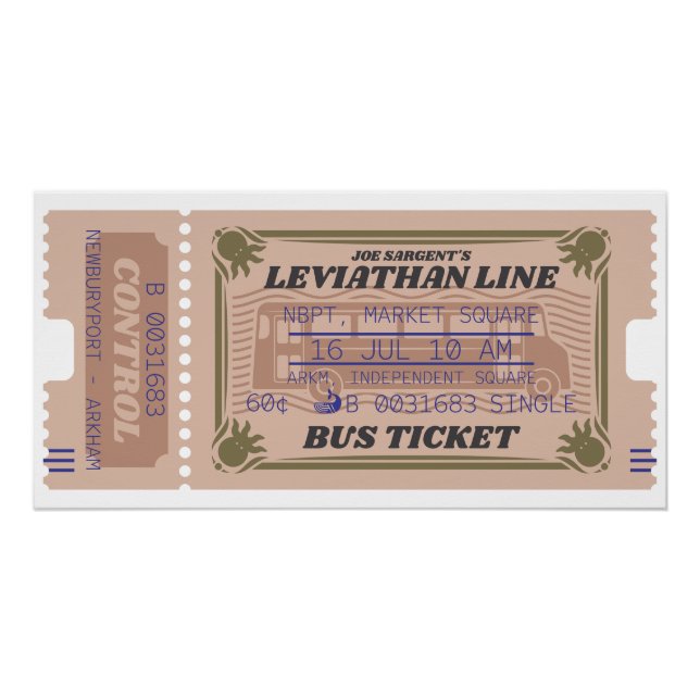 Bus der Linie Leviathan Innsmouth Poster (Vorderseite)