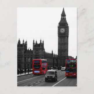 Bus der Red London Tour und Big Ben Postkarte