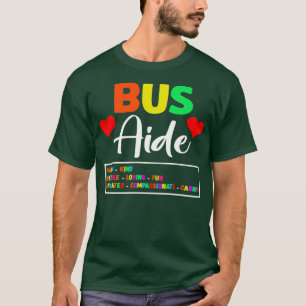 Bus Driver Aide Cute School T-Shirt