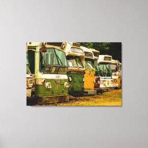 BUS-FRIEDHOF LEINWANDDRUCK