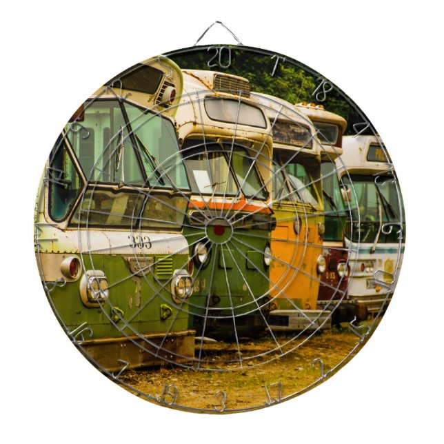Bus Graveyard Metal Cage Dartboard Dartscheibe (vorne)