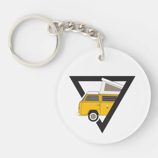 bus jaune classique triangle (Devant)