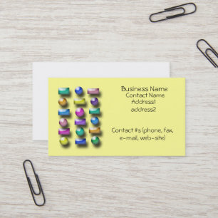 Bus. Karte - 3D-Schaltflächen