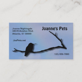 Bus. Karte - Hummingbird Silhouette