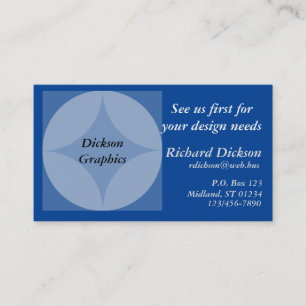 Bus. Karte - Kreise und Diamantgrafik