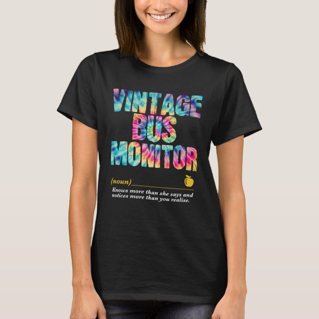 Bus Monitor Appreciation Week Back to School T-Shirt (Vorderseite)
