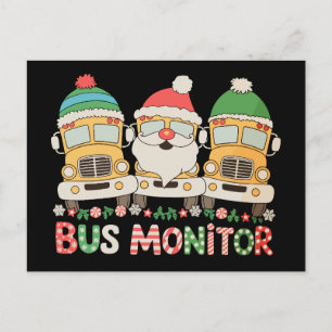 Bus-Monitor Santa-Hut Schnee Xmas-Lichter Weihnach Feiertagspostkarte
