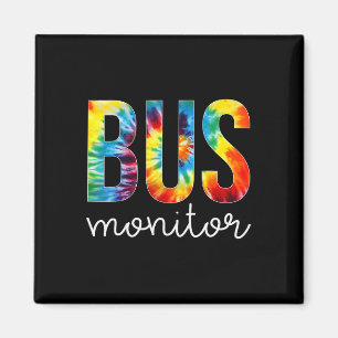 Bus Monitor Tie Dye Apprection Day Hello Back To Magnet