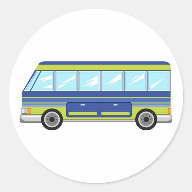 Bus Runder Aufkleber (Vorderseite)
