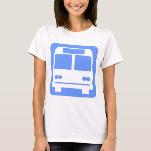Bus-Symbol - Babyblau T-Shirt