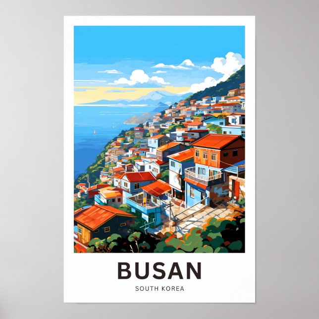 Busan South Korea Travel Print Poster (Vorne)
