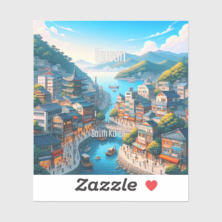 Busan Südkorea 3 Inch Vinyl Sticker