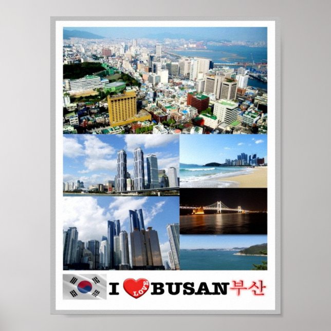 Busan - Südkorea - I Liebe - Poster (Vorne)