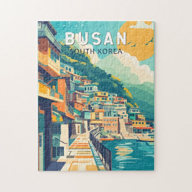 Busan Südkorea Reisekunst Vintag (Vertikal)