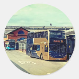 Busbahnhof Runder Aufkleber