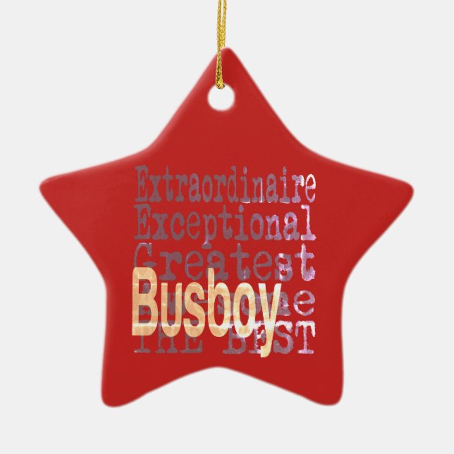 Busboy Extraordinator Keramik Ornament (Vorne)