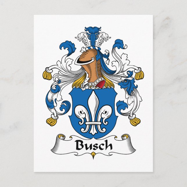 Busch-Familienwappen Postkarte (Vorderseite)