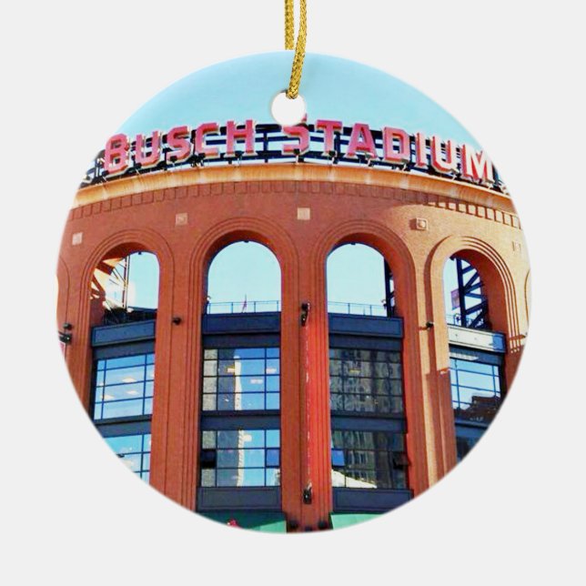 Busch Stadium, St. Louis, Weihnachtsschmuck, Keramik Ornament (Vorne)