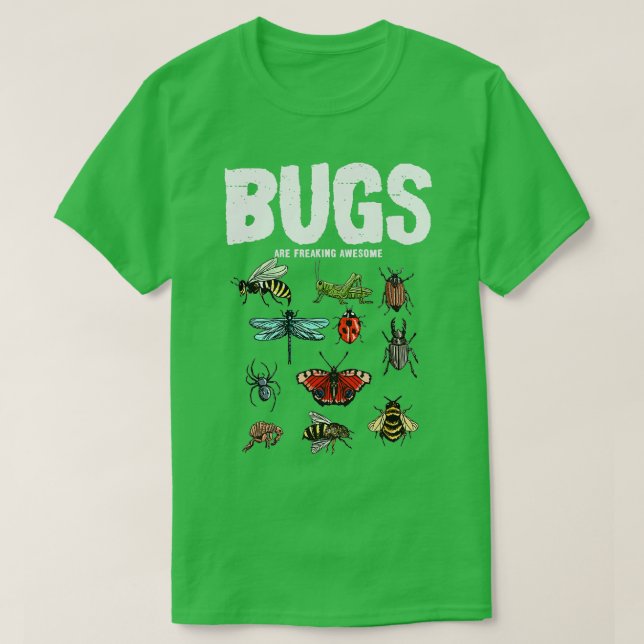 Busche ersticken Phantastische Insekten T-Shirt (Design vorne)