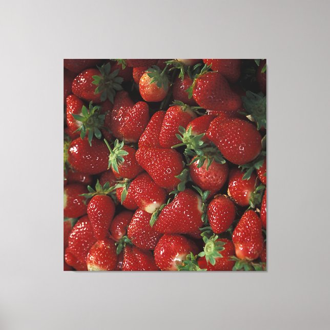 Buschel von Erdbeeren Leinwanddruck (Vorderseite)