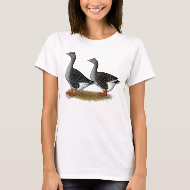 Büschelige Toulouse-Gänse T-Shirt (Vorderseite)