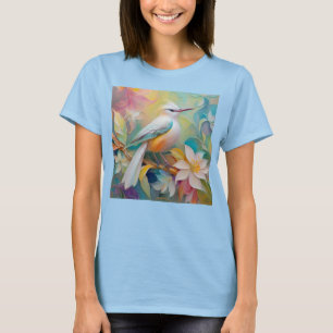 Büscheliger Goldener Fantasie Vogel T-Shirt