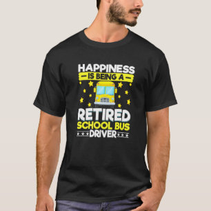 Busfahrendes Glücklichsein Ist Ein Rentner Schulbu T-Shirt