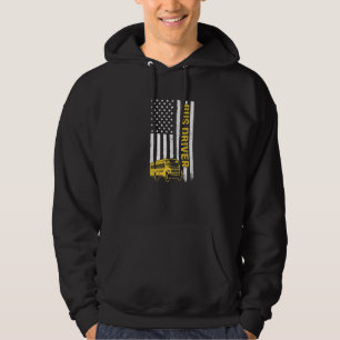 Busfahrer Amerikanische Flagge Schulbusfahrer Hoodie