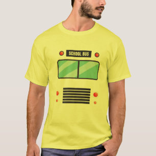 Busfahrer an der LKW-Schule mit lustigen Schulbuss T-Shirt