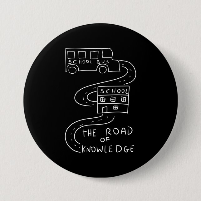 Busfahrer auf der Straße des Wissens Button (Vorderseite)