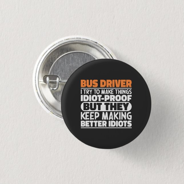 Busfahrer, den ich versuche, die Dinge Cool zu mac Button (Vorne & Hinten)