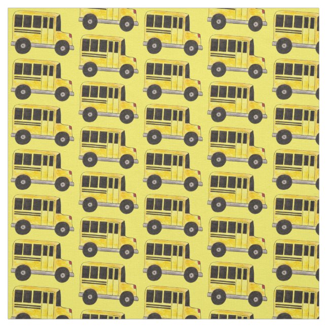 Busfahrer der Gelben Schule Bildung Stoff (Muster)