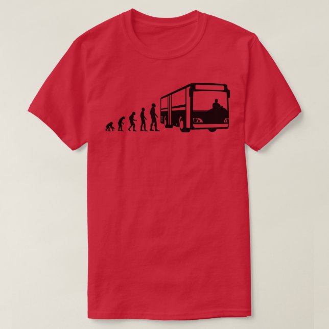 Busfahrer Evolution Busfahrer Beruf T-Shirt (Design vorne)