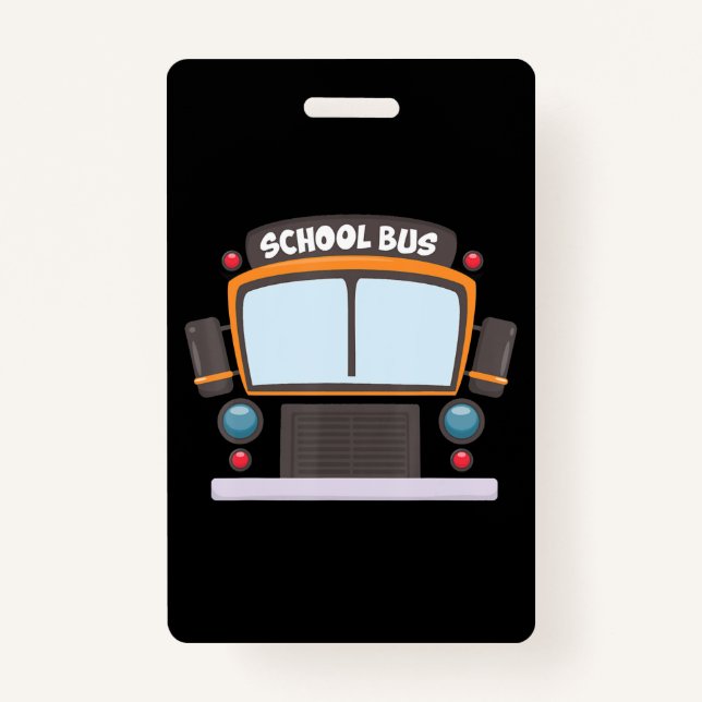 Busfahrer für Schulbusse Boys Girls Halloween Ausweis (Vorderseite)