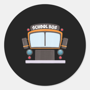 Busfahrer für Schulbusse Boys Girls Halloween Runder Aufkleber