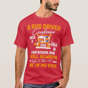 Busfahrer-Geschenk lustige Schule Geschenk zurück T-Shirt