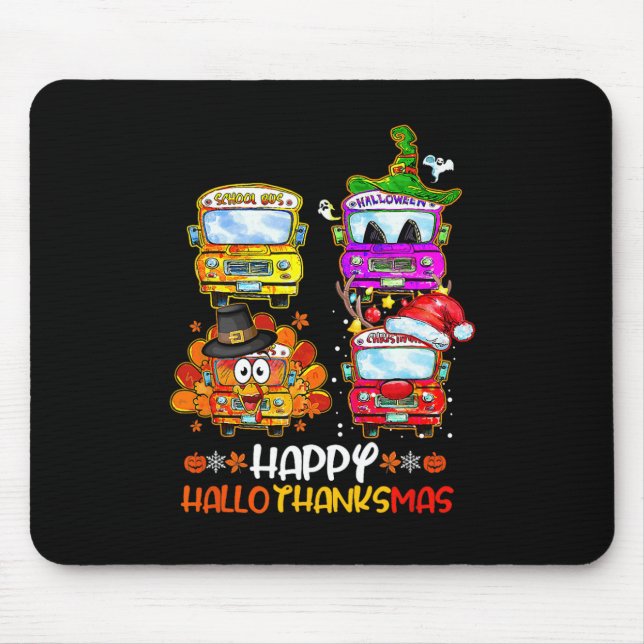 Busfahrer glücklich Hallothanksmas Erntedank Chris Mousepad (Vorne)