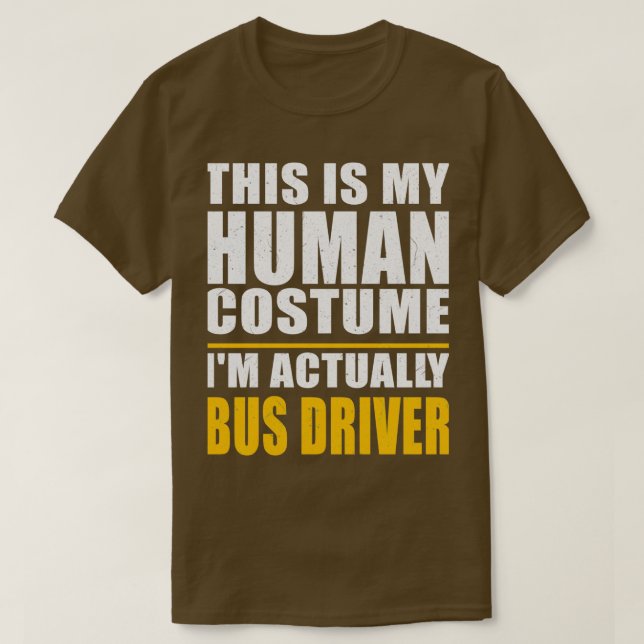 Busfahrer Kostümwagen Personalbus Spaß T-Shirt (Design vorne)