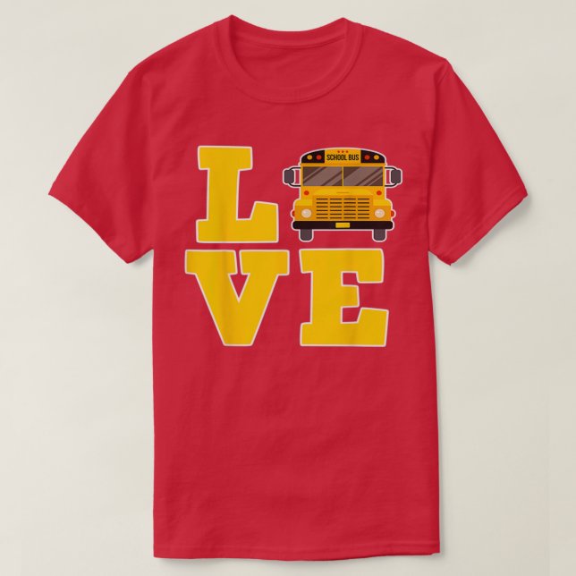 Busfahrer Liebe Busschule Liebe Busschule T-Shirt (Design vorne)