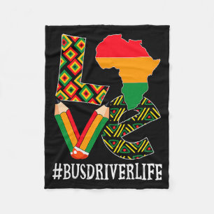 Busfahrer-Liebeskarte Afroamerikanische Schwarze G Fleecedecke
