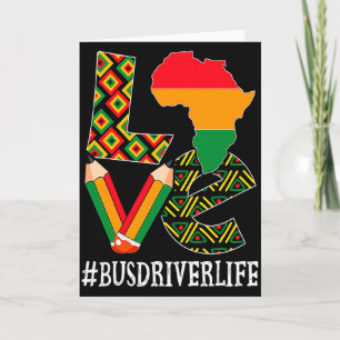 Busfahrer-Liebeskarte Afroamerikanische Schwarze G Karte