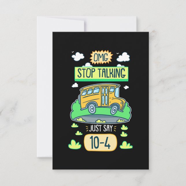 Busfahrer Omg Stopp-Talk RSVP Karte (Vorderseite)