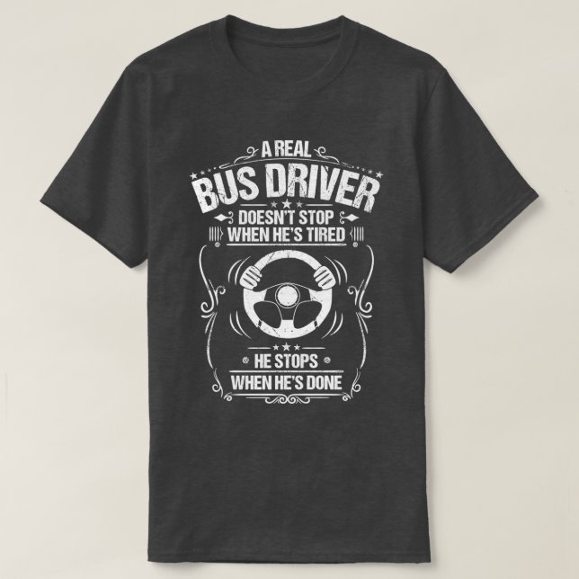 Busfahrer Schulbusfahrer Geschenk Gegenwart Busman T-Shirt (Design vorne)