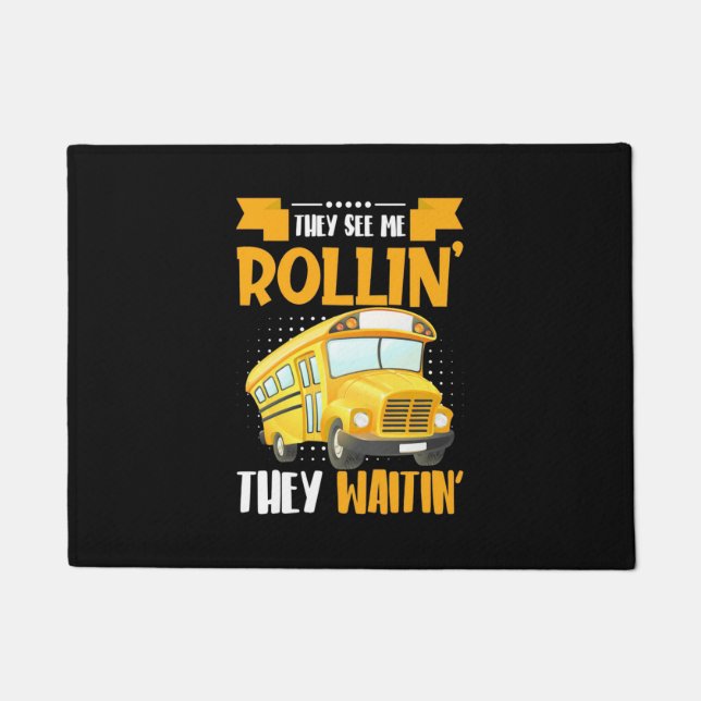 Busfahrer sehen Me Rollin Fußmatte (Vorderseite)