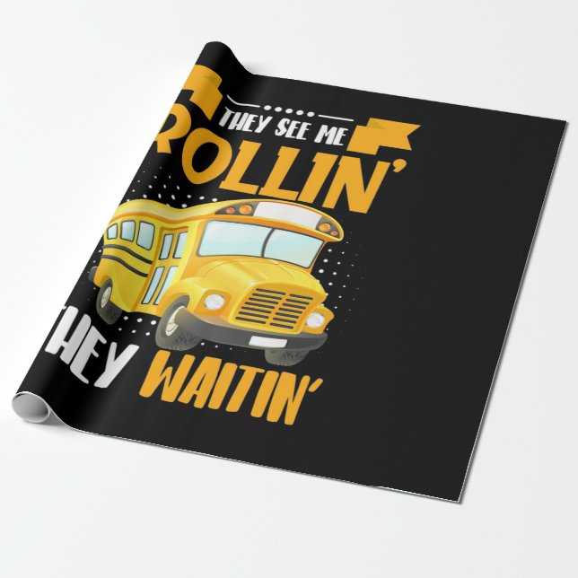 Busfahrer sehen Me Rollin Geschenkpapier (Ungerollt)