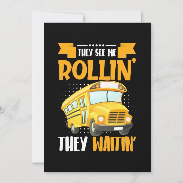 Busfahrer sehen Me Rollin Save The Date (Vorderseite)