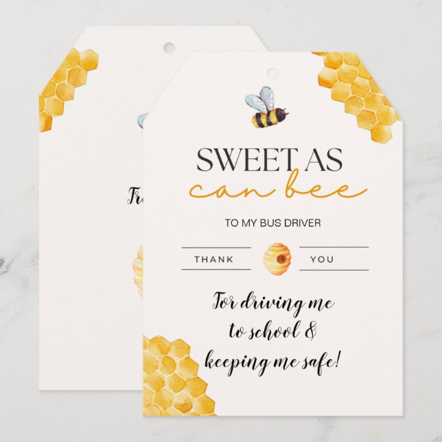 Busfahrer süß, wie kann man dank Ihrer Karte (Vorne/Hinten)