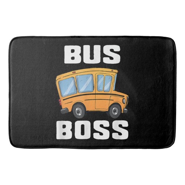 Busfahrer von Funny Bus Badematte (Vorderseite)