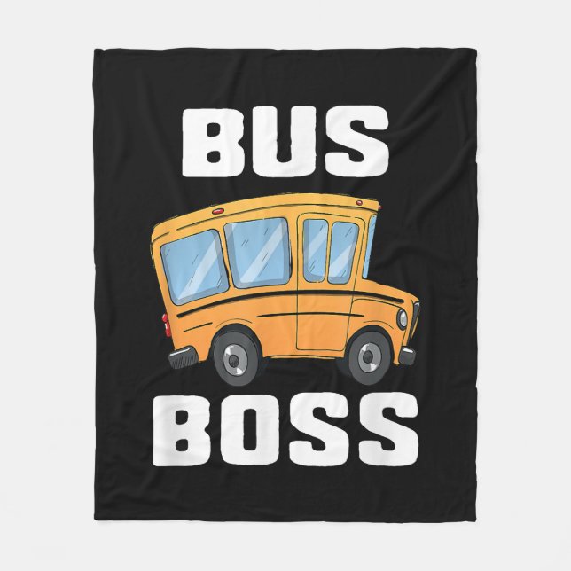Busfahrer von Funny Bus Fleecedecke (Vorderseite)